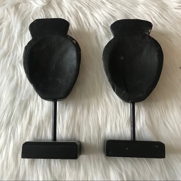 🐝 Wooden Tiki Head Book Stand x 2 - Picture 2 of 6